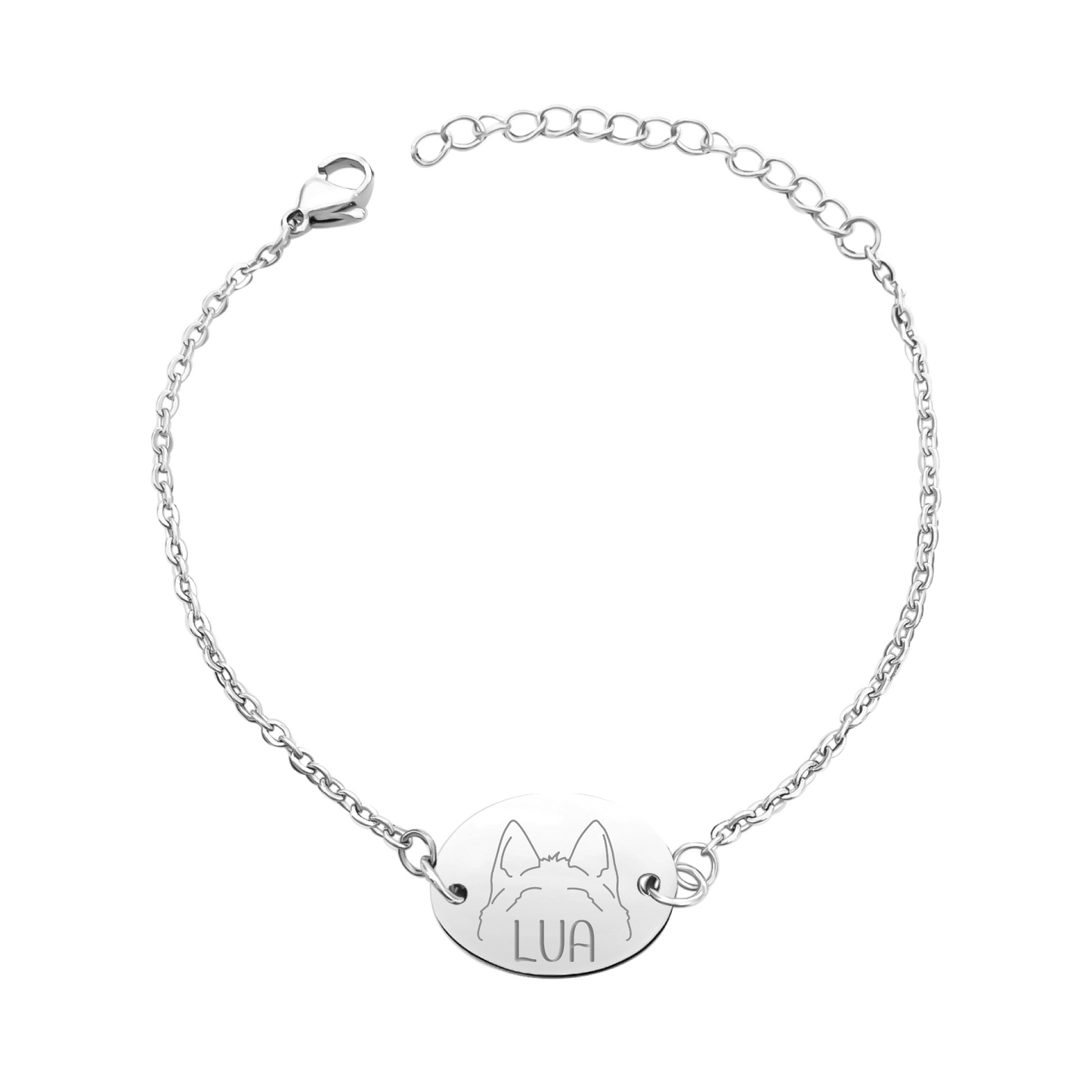 Pulsera Clásica "Orejas" Oval Pet Lovers Acero