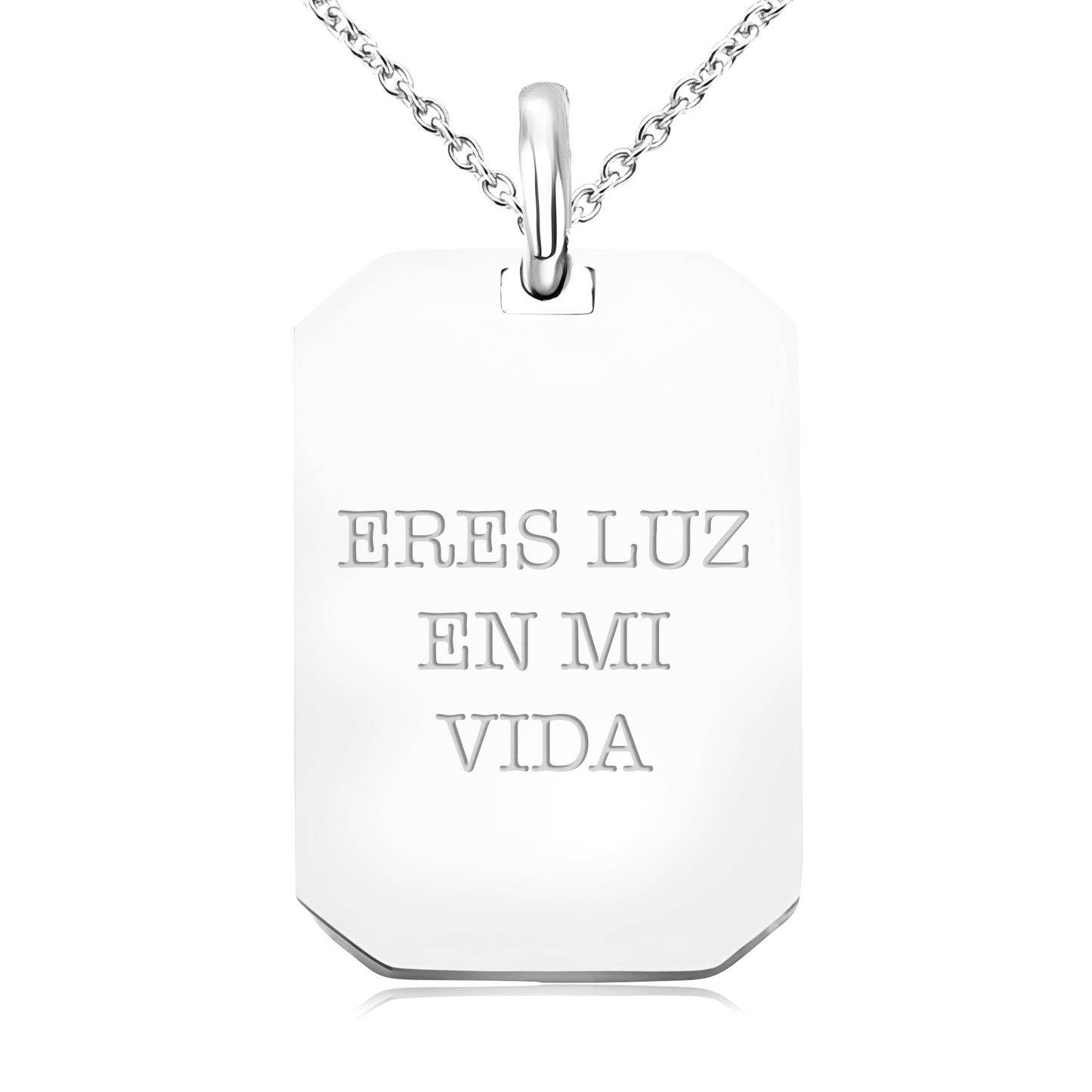 Collar Personalizado Medalla Rectangular "Fotografía" Acero