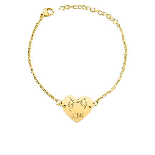 pulsera-corazon-personalizada-mascota-oro