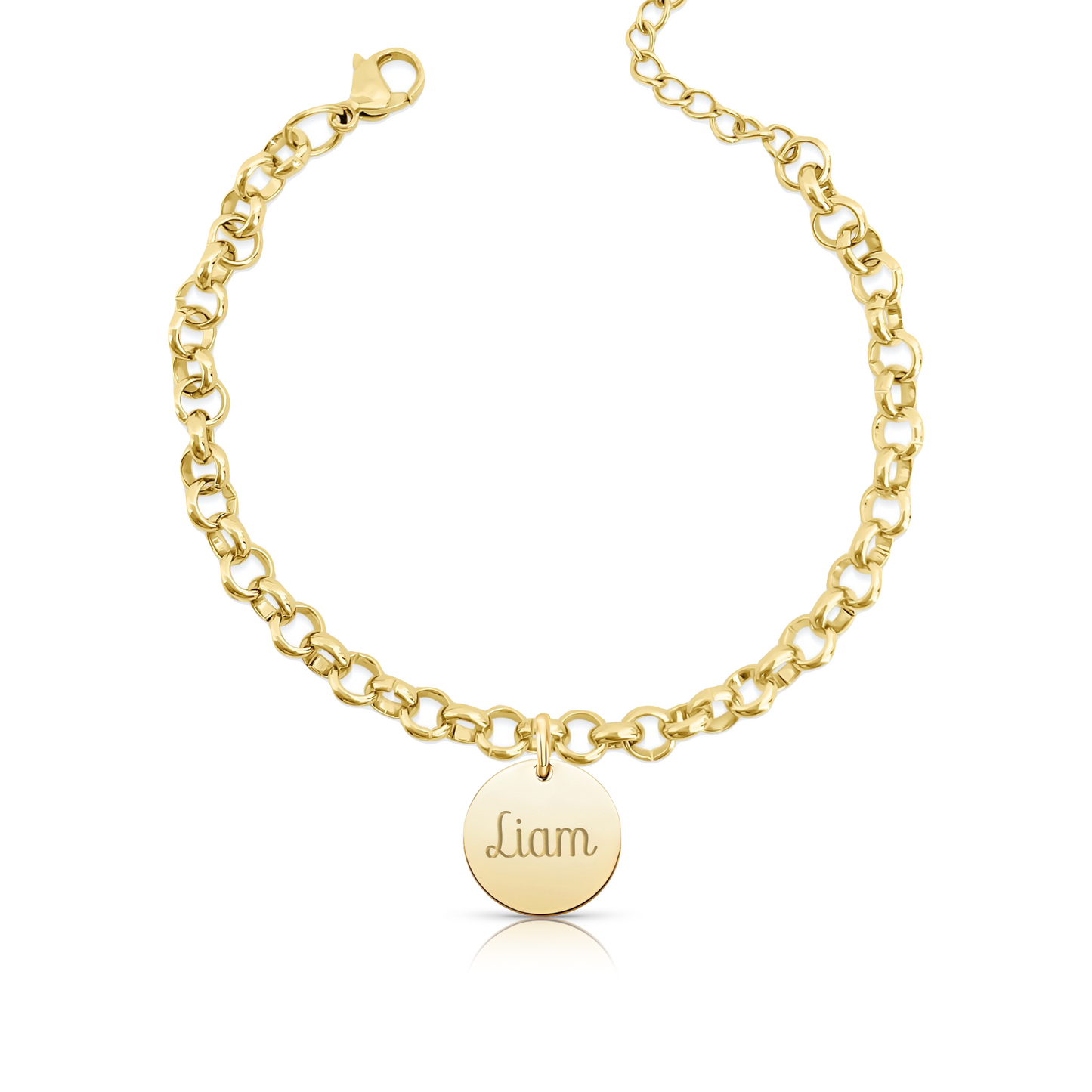 Pulsera Personalizada Belcher "Mini Medalla" Oro